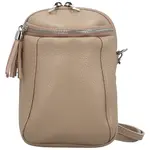 Dámska kožená crossbody kabelka ružová - Delami Vera Pelle Thierry