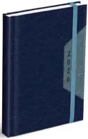 Diář 2026 D801 PU blue/dark blue s gumkou