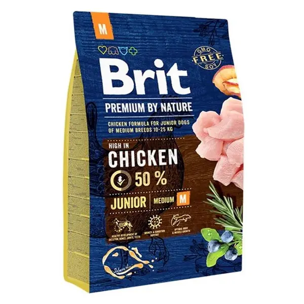 BRIT Premium by Nature Junior M granule pro psy, Hmotnost balení: 15 kg