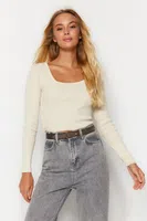 Pletený svetr Trendyol Stone Crop