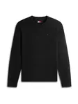 Tommy Jeans Sveter 'Tommy Flag Slim'  čierna