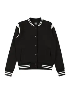 Urban Classics Tepláková bunda  čierna / biela