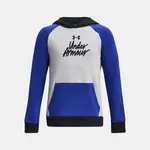 Under Armour Pulover UA Rival Fleece Script CB HD-BLU - Kluci