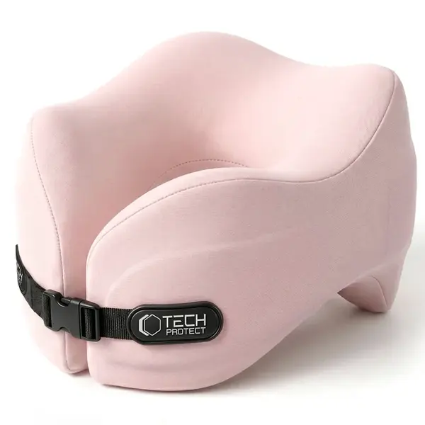 Tech-Protect ComfortRest cestovný vankúš, ružový