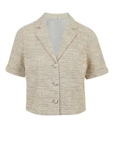 Orsay Světle hnědá dámská žíhaná halenka s krátkým rukávem - Dámské