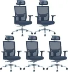 LTC 5PACK Ergonomická kancelářská židle VICTORY ERGO černá (5 ks)