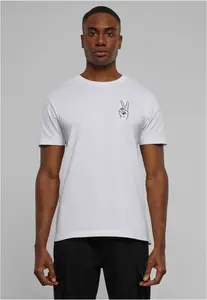 Men's T-Shirt Peace Sign EMB - White