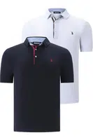 DOUBLE SET T8582 DEWBERRY MEN'S T-SHIRT-NAVY-WHITE