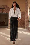 Trendyol Black Lined Sequin Knitted Trousers