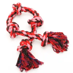 Reedog bavlněný uzel pro psy, 85 cm - Růžovo-hnědá | P50325
