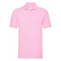 Light pink men's Premium Polo shirt Friut of the Loom