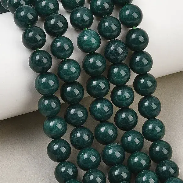 Dyed Natural White Jade Beads Strands