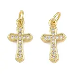 Brass Micro Pave Clear Cubic Zirconia Pendants