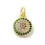 Brass Micro Pave Cubic Zirconia Charms