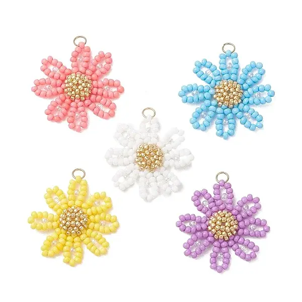 Glass Seed Beaded Pendants