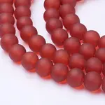 Baking Paint Transparent Glass Bead Strands