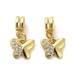 Rack Plating Brass Micro Pave Cubic Zirconia Charms