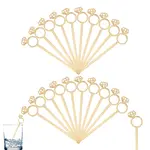 20Pcs Transparent Acrylic Stirring Rods