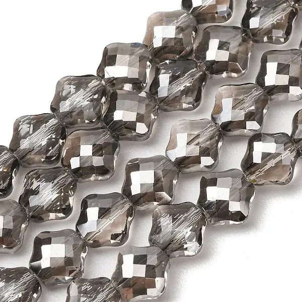 Electroplate Transparent Glass Beads Strands
