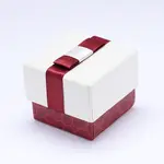 Rectangle Cardboard Ring Boxes with Black Velvet inside & Bowknot