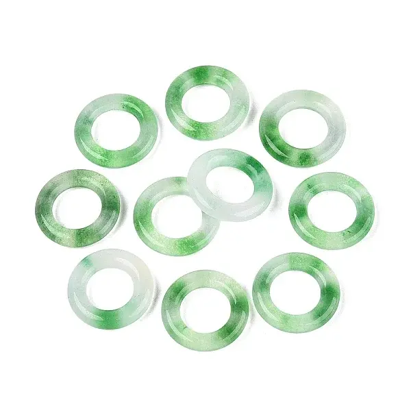 Dyed Natural White Jade Linking Rings
