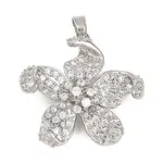 Brass Micro Pave Cubic Zirconia Pendants
