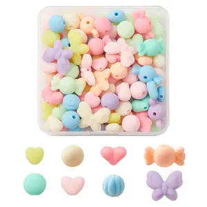 Rubberized Style Acrylic Beads