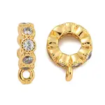 Rack Plating Brass Micro Pave Clear Cubic Zirconia Charms