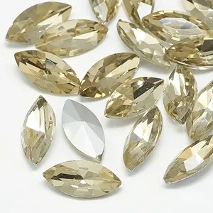 Pointed Back Glass Rhinestone Cabochons