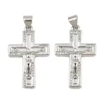 Easter Brass Micro Pave Clear Cubic Zirconia Pendants