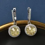 925 Sterling Silver Micro Pave Cubic Zirconia Hoop Earrings