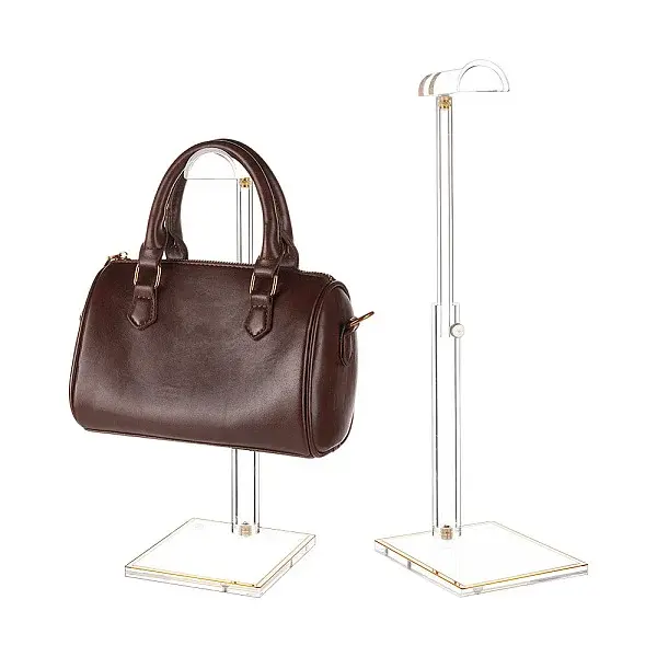 Acrylic Height Adjustable Handbag Display Stands
