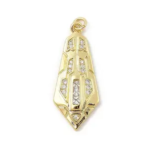 Brass Micro Pave Cubic Zirconia Pendants