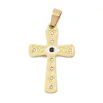 Ion Plating(IP) 304 Stainless Steel Enamel Rhinestone Pendants