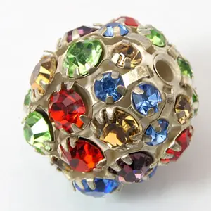 Brass Rhinestone Beads