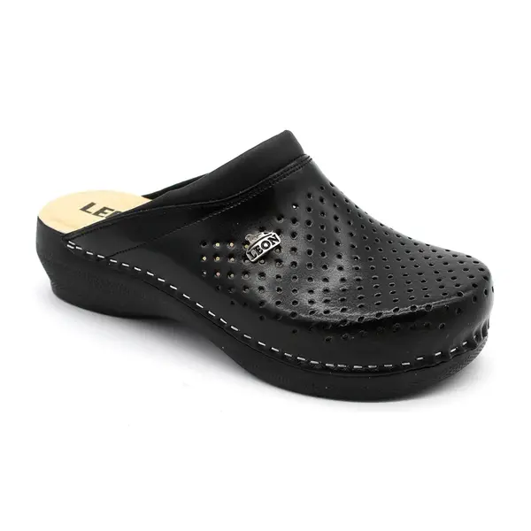 Leon PU100 Dámska zdravotná celokožená obuv uzavretá 37 - 24cm, čierna, 4,5 cm