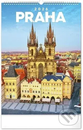 NOTIQUE Nástěnný kalendář Praha 2026 (české kalendárium)