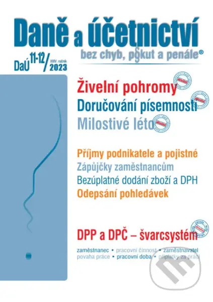 Daně a účetnictví bez chyb, pokut a penále  č. 11-12 / 2023 - Živelní pohromy z pohledu podnikatele