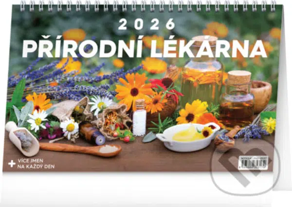 NOTIQUE Stolní kalendář Přírodní lékárna 2026 (řádky)