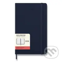 Moleskine – 12-mesačný denný diár 2026 - modrý (stredný, pevná väzba)