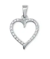 Soliter Zlatý přívěsek Srdce s čirými krystaly 249 001 00462 07