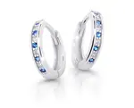Cutie Jewellery Půvabné kruhové náušnice z bílého zlata C3342-80-X-2 modrá
