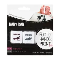 Baby Dab Barva na dětské otisky 2ks fialová šedá