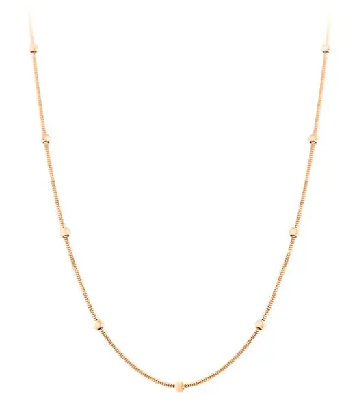 Troli Růžově pozlacený kuličkový náhrdelník