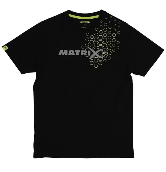 Matrix tričko black hex print t-shirt - xxl