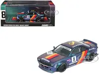 Nissan Silvia (S14) Boss RHD (Right Hand Drive) 8 "Rocket Bunny" Magic Purple with Stripes 1/64 Diecast Model Car by Inno Models