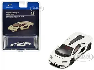 Lamborghini Countach LPI 800-4 Bianco Siderale White "Hypercar League Collection" 1/64 Diecast Model Car by PosterCars
