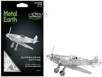 Model Kit Supermarine Spitfire Fighter Aircraft "Royal Air Force" (Easy Difficulty) Steel Model by Metal Earth