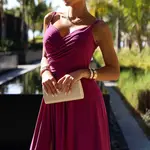 Elegantní maxi dlouhé šaty s ramínky Numoco