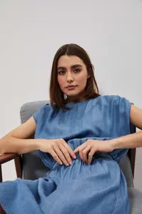 Marisse Lyocell Summer Dress L-Su-3724 Blue